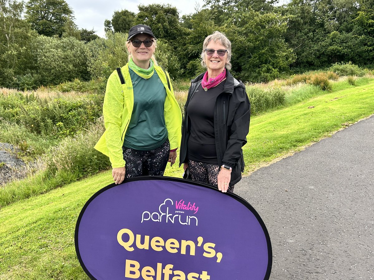Queens_parkrun's tweet photo. More pics will be shared on our Facebook page later. Thanks to all our volunteers, visitors and runners. And happy big birthday to legendary Run Director and regular volunteer Kathy!!! @parkrunUK @parkrunIE https://t.co/4vJ0OzLPRs