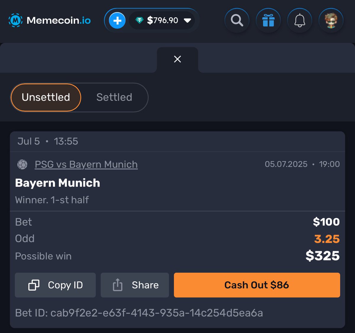 Who wants $USDT to Play in Memecoin.io ?

If I WIN, I give $3.3 USDT to 10 people who will put their usernames in the comments! 🔥⚽️