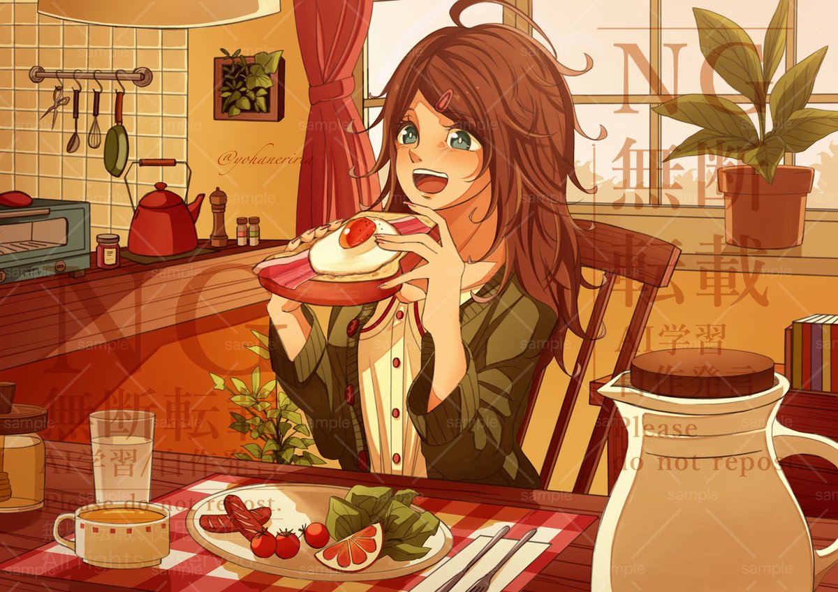 のんびりとした休日の朝食🍳🥓🍞
#イラスト #illustration #一次創作 #朝食 #breakfast #休日 #holiday #目玉焼きトースト #絵描きさんと繋がりたい #絵柄が好みって人にフォローされたい #有償依頼受付中 #初夏の創作クラスターフォロー祭り