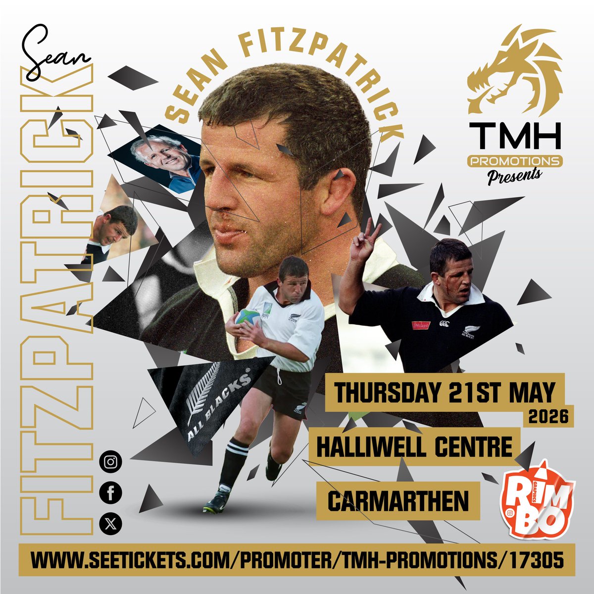 TMH PROMOTIONS (@promotionstmh) on Twitter photo Tickets on sale now!!
An Evening with <a href="/SFitzpatrick92/">Sean Fitzpatrick</a>
With special guest compere <a href="/RupertMoon/">Rupert Moon</a>
Halliwell Centre, Carmarthen
Thursday 21st May 26'
seetickets.com/promoter/tmh-p⦠Tickets on sale now!!
An Evening with <a href="/SFitzpatrick92/">Sean Fitzpatrick</a>
With special guest compere <a href="/RupertMoon/">Rupert Moon</a>
Halliwell Centre, Carmarthen
Thursday 21st May 26'
seetickets.com/promoter/tmh-pβ¦