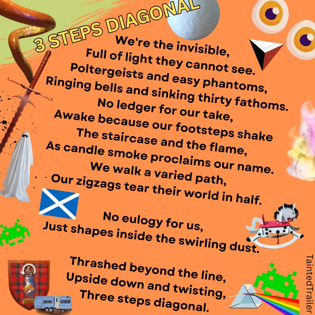taintedtrailer's tweet image. Ever wonder why we do what we do?
They blame the #prism distorting
Intellectual function,
But we don't seek validation from those other forms
(Although eye contact is appreciated).
#vss365
THREE STEPS DIAGONAL - TTTV live from Scotland 馃彺鬆仹鬆仮鬆伋鬆仯鬆伌鬆伩