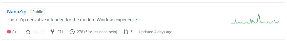 This GitHub star count for NanaZip is so coincidental.