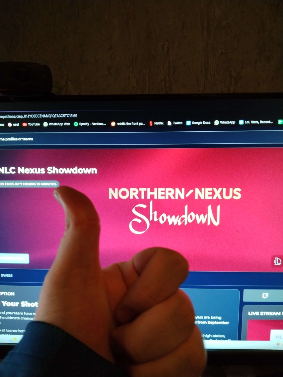 Klo 16:00 alkaen agendana suomiselostus Northern Nexus Showdown turnauksesta.
Jaossa paikkoja euroopan amatööri parhaimmistoa vastaan pelattavaan lopputurneeseen.
Vikat ruosteet pois ennen FPL alkua. #selostushommat #esportsfi #lolfi
twitch.tv/tebz188