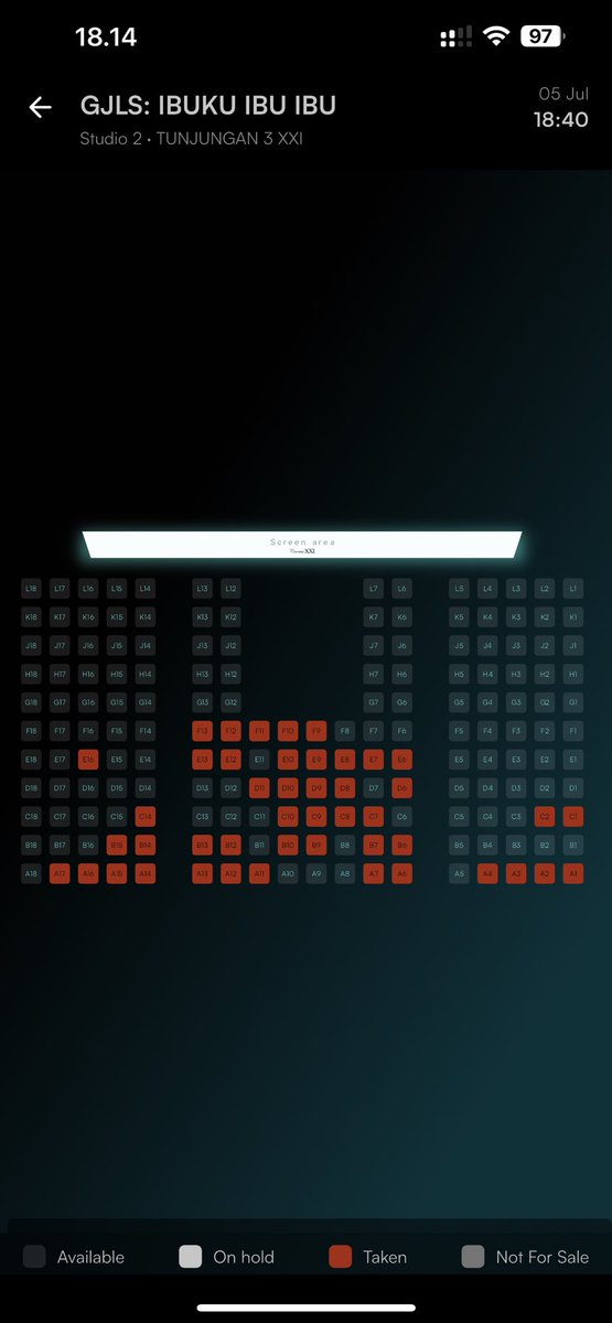 Alhamdulillah masih ada aja yang nonton di XXI yang tersisa udah mau sebulan tayang.