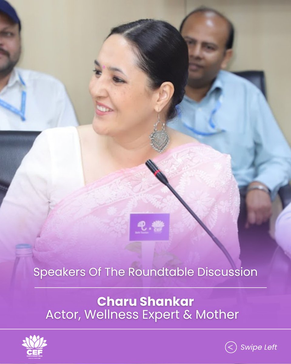 Creative Economy Forum (@cef_india) on Twitter photo Thank you to <a href="/MeCharuShankar/">Charu Shankar</a>, Actor, Wellness Expert & Mother, for contributing her valuable perspective at the Roundtable. Her presence enriched the discussion on Delhi’s journey to becoming a Creative Capital.
Organized by <a href="/CEF_india/">Creative Economy Forum</a> #CreativeEconomyForum #CEF <a href="/supriasuri/">SU</a> Thank you to <a href="/MeCharuShankar/">Charu Shankar</a>, Actor, Wellness Expert & Mother, for contributing her valuable perspective at the Roundtable. Her presence enriched the discussion on Delhi’s journey to becoming a Creative Capital.
Organized by <a href="/CEF_india/">Creative Economy Forum</a> #CreativeEconomyForum #CEF <a href="/supriasuri/">SU</a>