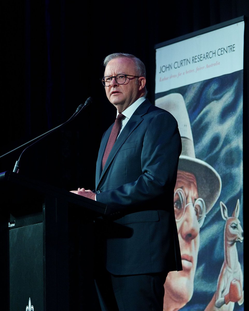 No Australian Prime Minister has carried more on their shoulders than John Curtin. 

Today, 80 years since he died while in office, we reflect on his legacy.

A wartime leader, a Labor icon, a great Australian. 

Curtin understood that Australians do not seek our inspiration
