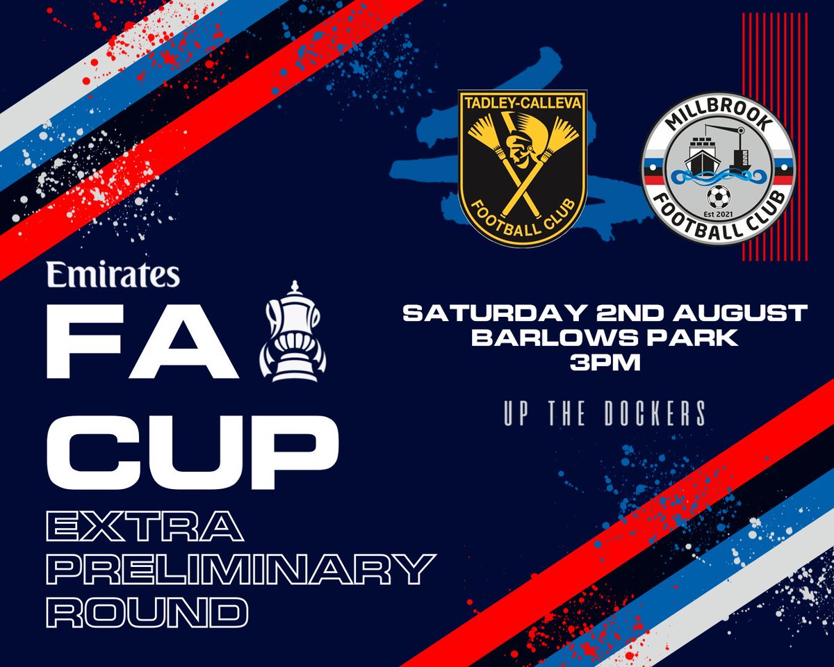 Millbrook FC (@millbrook_fc) on Twitter photo π¨πSAVE THE DATE ππ¨
SAME FIXTURE π <a href="/TadleyCallevaFC/">Tadley-Calleva FC</a>
SAME CUP π
DIFFERENT DATE π
Upthedockers ποΈ π¨πSAVE THE DATE ππ¨
SAME FIXTURE π <a href="/TadleyCallevaFC/">Tadley-Calleva FC</a>
SAME CUP π
DIFFERENT DATE π
Upthedockers ποΈ