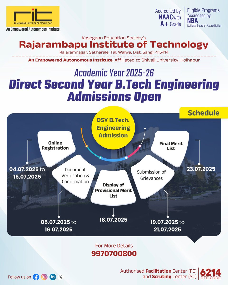 ritindia1983's tweet image. 🚀 Direct Second Year B.Tech Admissions Now Open! Secure your seat today – your future starts here. #BTechAdmissions #EngineeringFuture