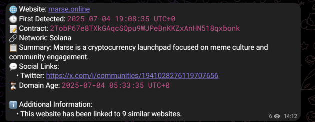 🚨Serial Launcher Alert: Same Team, Same Playbook – Easy 5x Spotted Again

Last week: $USB (peaked 40x).
Yesterday: $MARSE (5-10x pump → dump).

🔍The Pattern?

This pro team consistently:
✅ Launches micro cap memes ($50-100K)
✅ Triggers fast 5-10x pumps
✅ Exits strategically