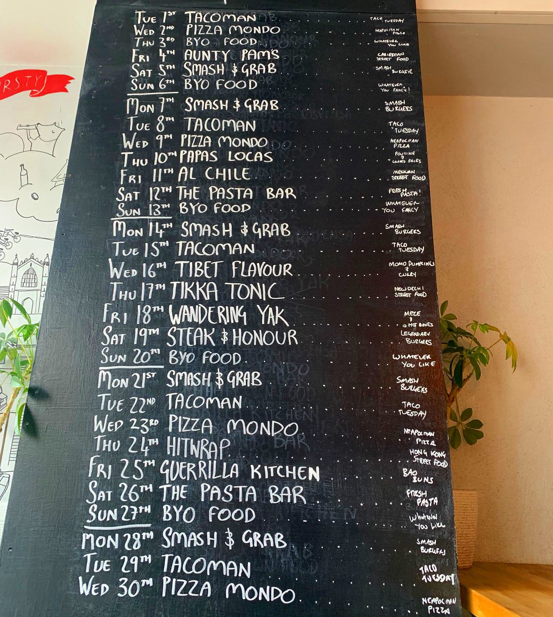 July. We continue to open every Monday!