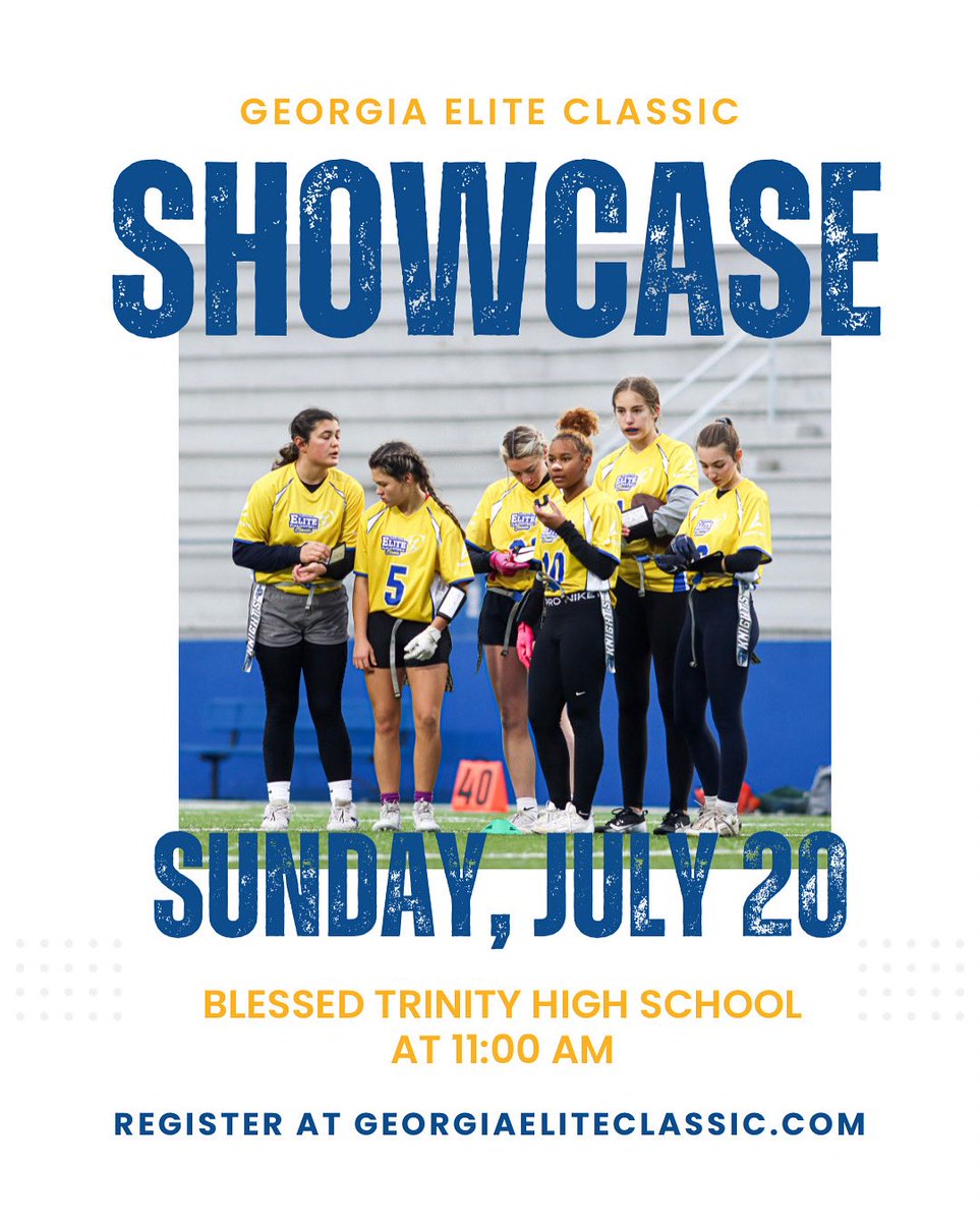 GAEliteClassic's tweet image. 🚨 Only a few spots left!
The Georgia Elite Classic Showcase is coming fast ⏳
📅 July 20 | 11 AM
📍 Blessed Trinity
This is your shot to compete, get noticed, and earn your invite 💥
Register at Georgiaeliteclassic.com
#GeorgiaEliteClassic #NextUp #EliteTalent #ShowcaseSeason