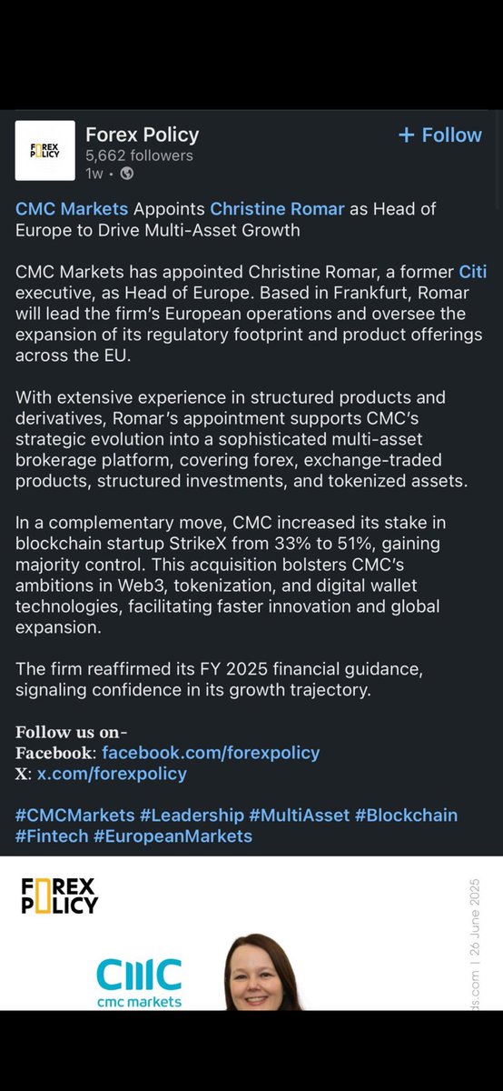 TradingCatman's tweet photo. @CMCMarkets increased their stake in $STRX @TradeStrikeBVI to 51%, making it a core strategic vertical. Major development resources committed with big milestones ahead. Currently valued at $40M mcap with potential billions. Forget memes real revolution is #StrikeX #Tokenization https://t.co/82iX56EMUX