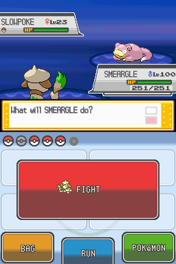 Shiny Slowpoke in HeartGold after 6,630 REs!