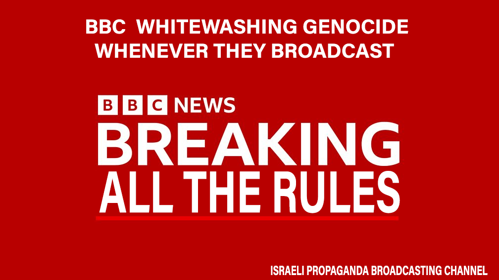 BBC BREAKING ALL THE RULES 
BBC  whitewashing genocide whenever, wherever they broadcast   #propaganda #warcrimes #genocide #Gaza #Iran #Palestine