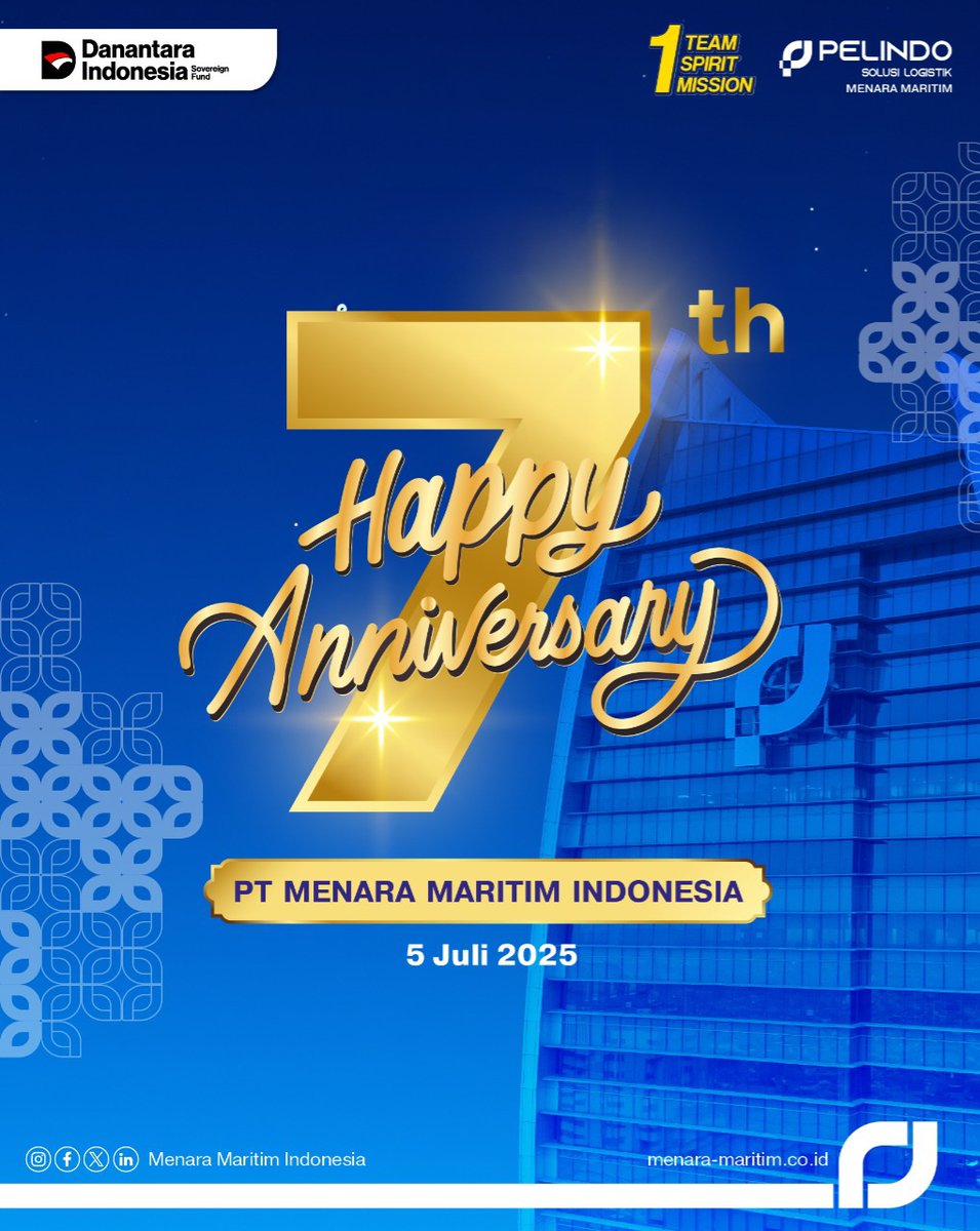 Halo #Portizen !
🎉 7 TAHUN PT MMI! 🎉

Tujuh tahun perjalanan bukan sekedar angka, tetapi cerminan dari semangat, kolaborasi, dan dedikasi yang terus menyatu dalam One Team, One Spirit, One Mission.
⠀