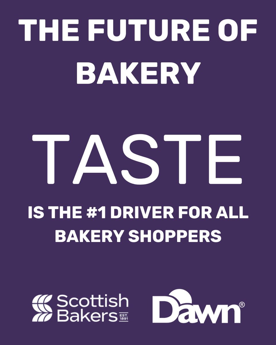 Did you know? 👀 'Taste' is the #1 driver for all bakery shoppers. Post-family shoppers prioritise freshness, while pre-family shoppers seek bold, unique flavours.
🎯 Know your audience.
📥 See more in our full Future of Bakery Report.
scottishbakers.org/mem-insights.p…