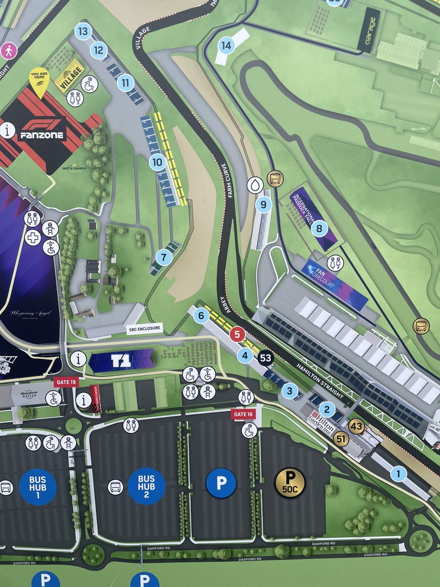 AnnaRyan92's tweet photo. @SilverstoneUK yellow dashed lines = GA yet no marshals letting anyone into the front of Abbey B? And pale blue line general admission on interactive map? Can you confirm? https://t.co/WNI5EUIAHP