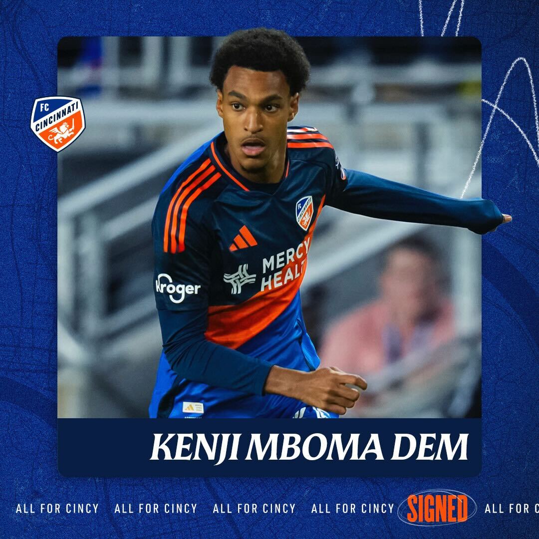 FC Cincinnati have signed forward Kenji Mboma Dem to a contract through the 2025 MLS season, with club options through 2027. 🔶🔷

Details: fccincy.com/4lHSwiz