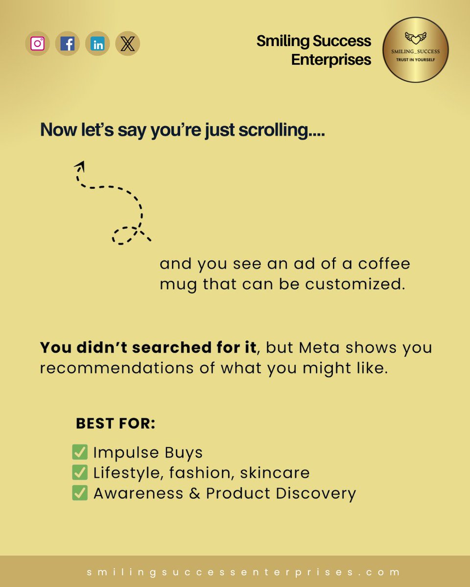 SmilingSuccess's tweet photo. Struggling with ads that don’t convert?

The truth is:
✅ Meta Ads are great for impulse buys &amp; awareness
✅ Google Ads are ideal for search-based, high-intent products.

We don’t waste your money. DM for free consultation.

#Meta #Ad #paid #MarketingTips #MarketingStrategy  #AI https://t.co/CkgRPPt117