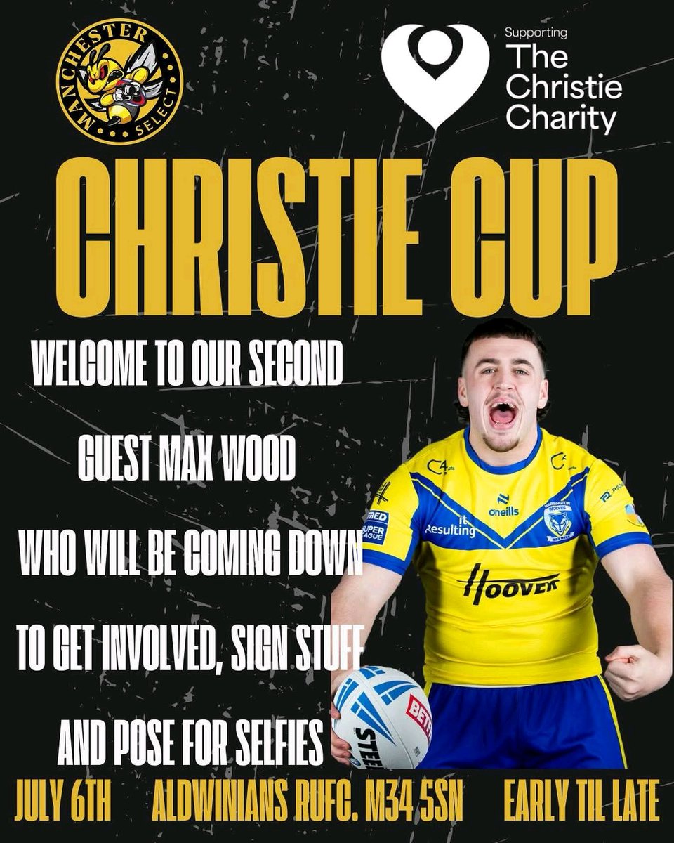 Aldwinians RUFC (@aldwinians_rufc) on Twitter photo π₯π Special Guest #2! ππ₯
Weβre excited to welcome Max Wood π to the #ChristieCup on July 6!
π Meet him on the day & get involved in the action.
π
July 6 | β° 11AM-Late
π Aldwinians RUFC
All in support of <a href="/TheChristie/">The Christie Charity</a> π
#Rugby9s #RugbyLeague #ManchesterEvents π₯π Special Guest #2! ππ₯
Weβre excited to welcome Max Wood π to the #ChristieCup on July 6!
π Meet him on the day & get involved in the action.
π
July 6 | β° 11AM-Late
π Aldwinians RUFC
All in support of <a href="/TheChristie/">The Christie Charity</a> π
#Rugby9s #RugbyLeague #ManchesterEvents