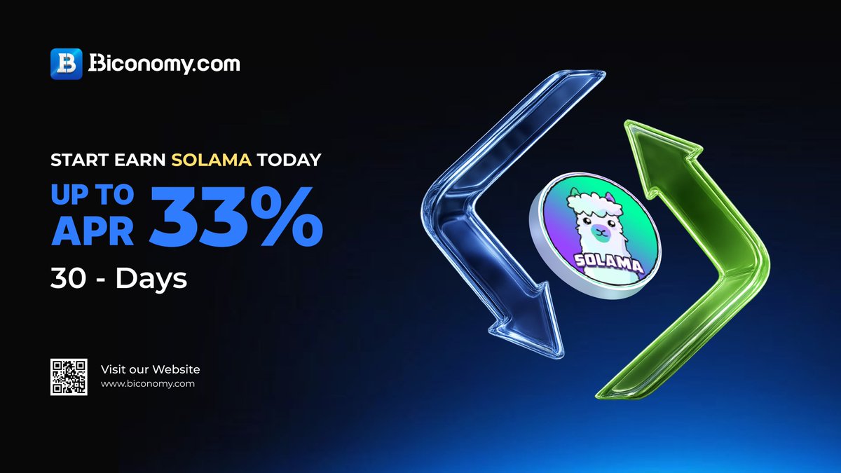 🚀 Biconomy.com Earn - #Solama Locked Products: Enjoy Up to 33% APR in Rewards! 🚀
 
Biconomy.com Earn is pleased to announce a Locked Products update on <a href="/SolamaSPL/">SOLAMA | Solana Chain 🦙</a> . Subscribe to SOLAMA on Biconomy.com Earn Locked Products during the Promotion