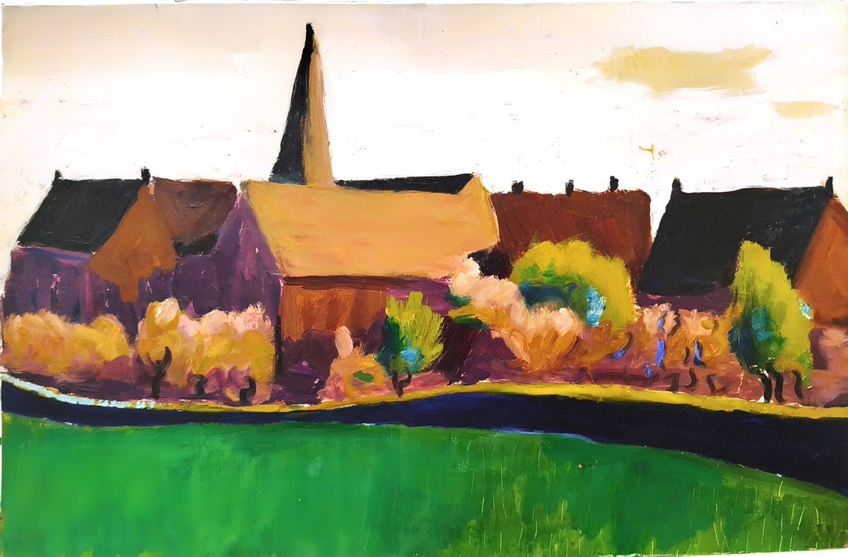 FrederikBourgu1's tweet photo. 5. 🔼🔽 #Kerk #torens, #boerderijen en de #rivier de #Leie staan centraal. #Mudel #Deinze 🔽 https://t.co/agmurEm9gt