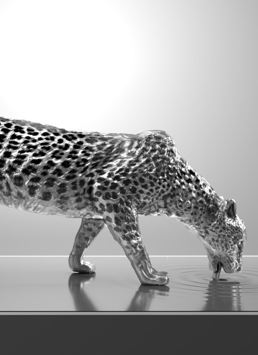 alastairjwalker's tweet image. Gm
I sculpted this Arabian Leopard for a client- it’s a very large physical sculpture.
Thinking of releasing smaller ones tied to digital generative art of the leopard print. An endangered specie only 100 left in the wild.