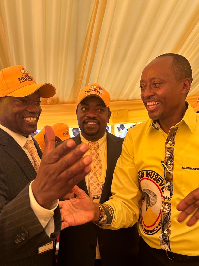 With King Caesar &amp; Kakuru, my opponents in the race for the position of Chairman of NRM Entrepreneurs League. Within the <a href="/NRMOnline/">NRM Party</a> fraternity, competing with colleagues is healthy as long as we put service before emotions. What is important is ideology, not biology.