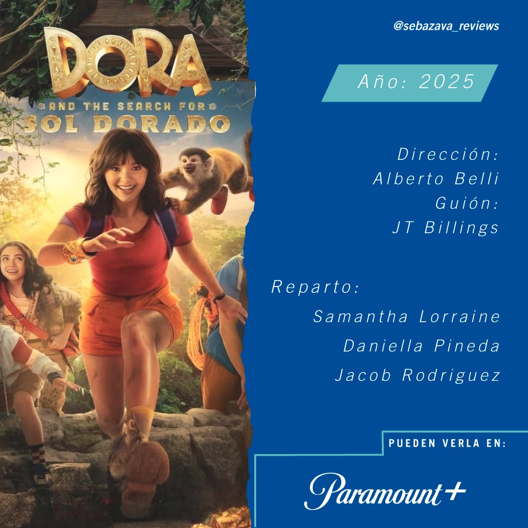sebazavareviews's tweet photo. "Un producto divertido y bien pensado."
Entren a @MGustaElCine para leer mi crítica de @OfficialDora y la búsqueda de #SolDorado, una sorprendente secuela familiar.
AQUÍ ➡️ https://t.co/VcP2gpXah7
#DoraLaExploradora #DoraAndTheSearchForSolDorado #MeGustaElCine https://t.co/sn5PKD8Qpj