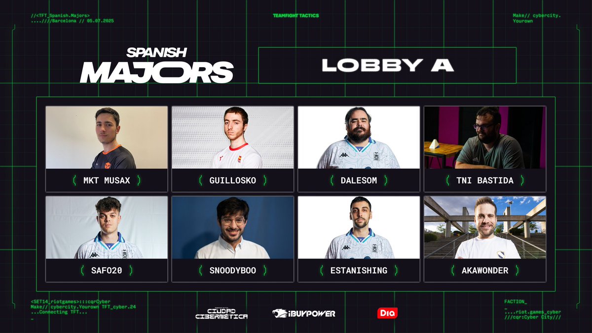 Juega TFT (@juegatft) on Twitter photo ¡Empieza la última partida!
Conoceremos al ganador del Spanish Major de <a href="/TFT_ES/">Teamfight Tactics ES</a> entre:
👾<a href="/MuSaxTFT/">MuSax3️⃣3️⃣❓🔜</a>
👾<a href="/Guillosko/">Guillosko</a>
👾<a href="/DalesomHS/">Dalesom</a>
👾<a href="/bastida_tft/">Bastida</a>
👾<a href="/Safo20_/">Safo20</a>
👾<a href="/Snoodyboo/">Snoodyboo</a>
👾<a href="/estanishing/">estanishing</a>
👾<a href="/AKA_Wonder/">AKAWonder</a>
¡Todos a verlo!
Clasificación: bit.ly/HOJACOMPETICIO…
📺twitch.tv/riotgameses ¡Empieza la última partida!
Conoceremos al ganador del Spanish Major de <a href="/TFT_ES/">Teamfight Tactics ES</a> entre:
👾<a href="/MuSaxTFT/">MuSax3️⃣3️⃣❓🔜</a>
👾<a href="/Guillosko/">Guillosko</a>
👾<a href="/DalesomHS/">Dalesom</a>
👾<a href="/bastida_tft/">Bastida</a>
👾<a href="/Safo20_/">Safo20</a>
👾<a href="/Snoodyboo/">Snoodyboo</a>
👾<a href="/estanishing/">estanishing</a>
👾<a href="/AKA_Wonder/">AKAWonder</a>
¡Todos a verlo!
Clasificación: bit.ly/HOJACOMPETICIO…
📺twitch.tv/riotgameses