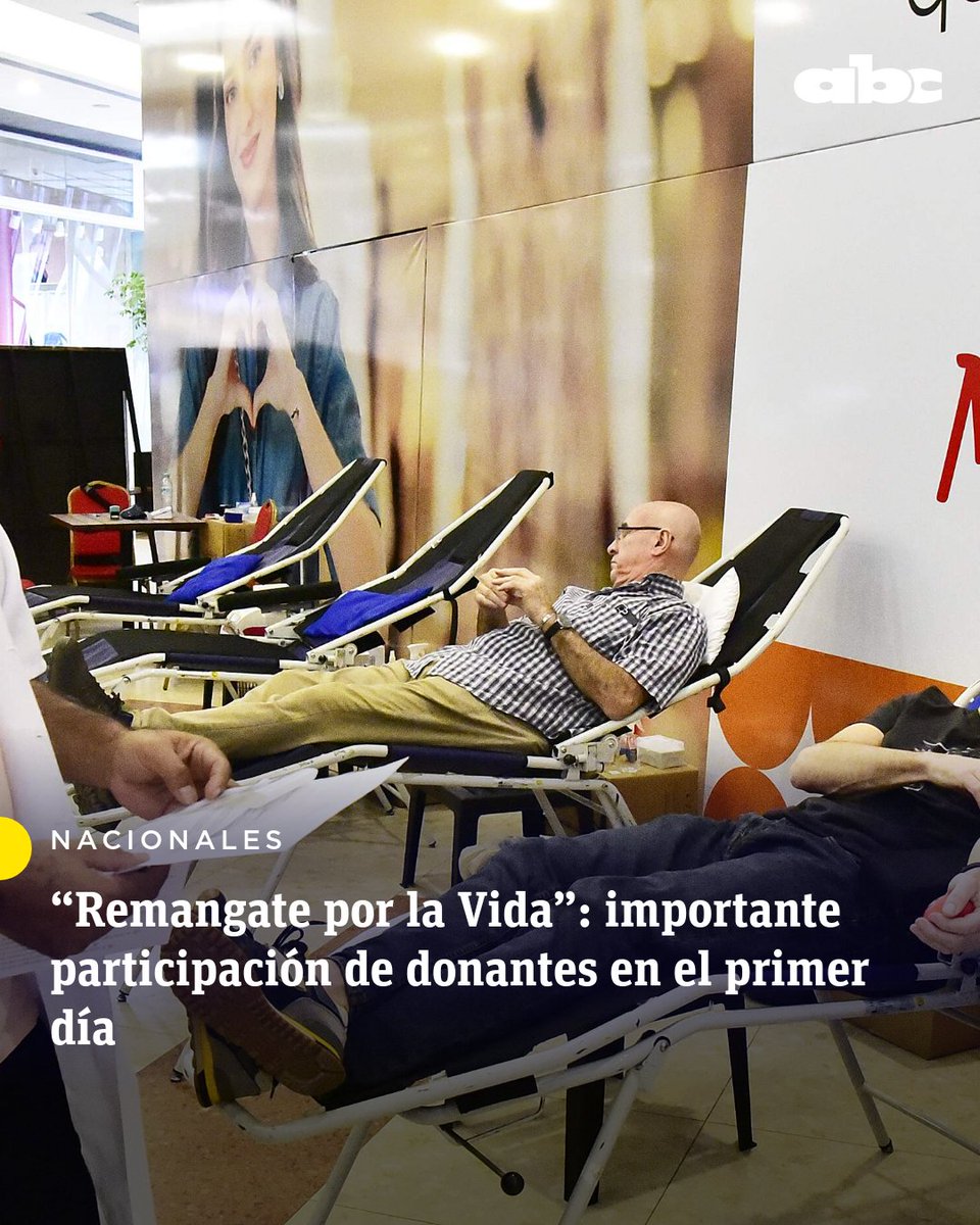 Una importante cantidad de personas participó esta mañana como donante de sangre, en el primer día de la campaña “Remangate por la Vida” 2025.

🔶En el Shopping Mariscal, los organizadores están confiados en que superarán las 500 unidades de sangre conseguidas el año pasado.

📌