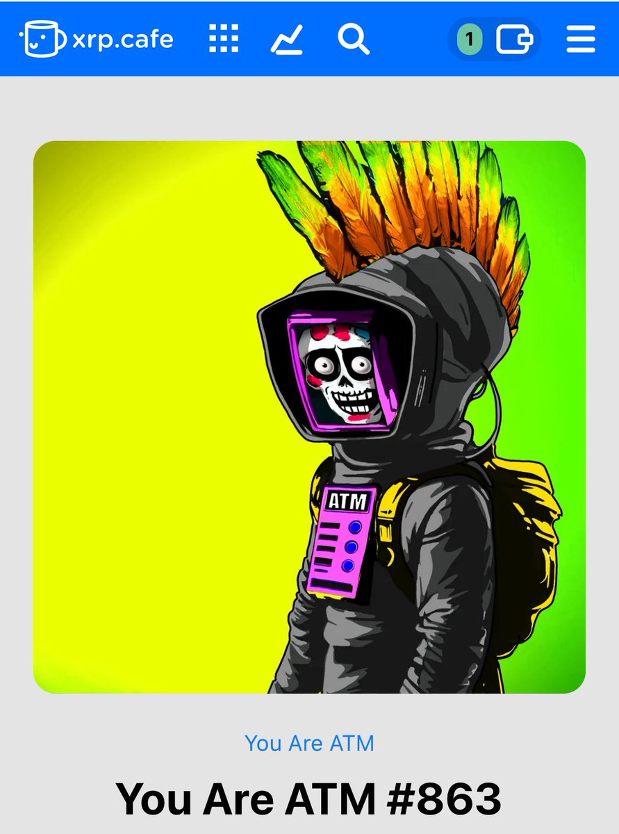 xSPECTAR's tweet image. xSPECTAR just minted this cool @ATM_xrpl NFT @xrpcafe 🧬

Mohawk style 🏧

Get yours HERE 👇

xrp.cafe/collection/you…
