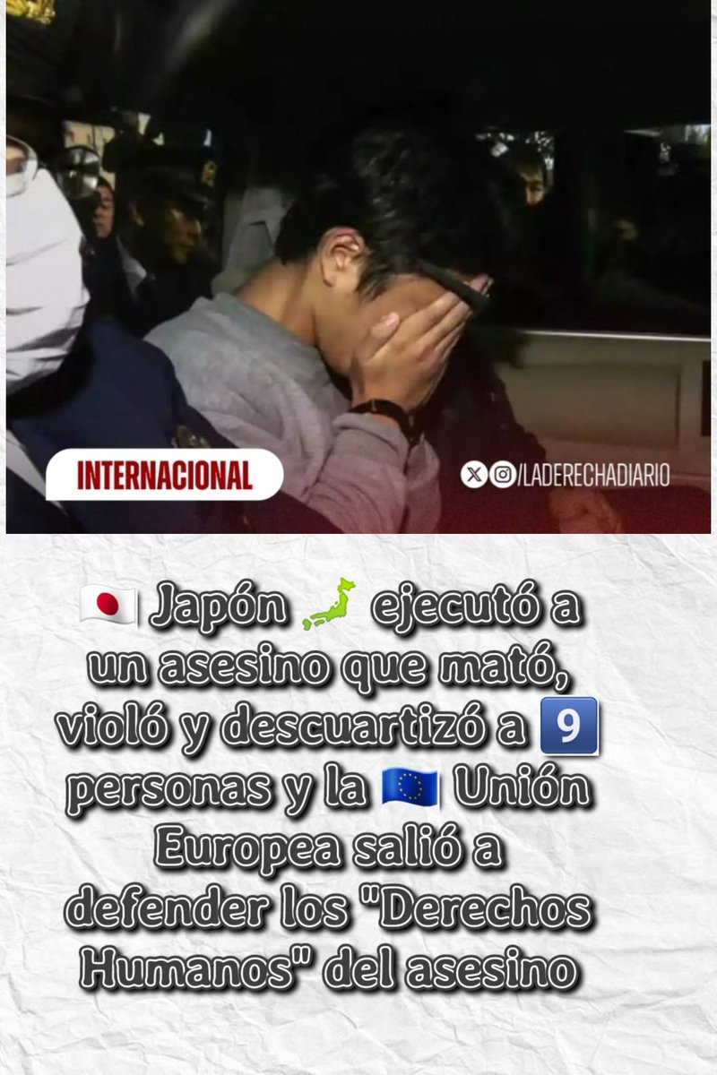 Enri16Stef's tweet photo. Bien hecho 🇯🇵 Japón 🗾

La 🇪🇺 Unión Europea defendiendo a los DELINCUENTES NO DEBE SORPRENDERNOS https://t.co/Q2FJfVaWzY