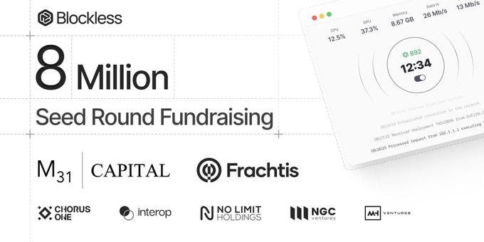 Big Backers Behind blessnetwork 

<a href="/theblessnetwork/">Bless</a> isn’t just another Depin project it’s backed by serious capital and visionary founders.

💸 $8 Million Raised in Seed &amp; Pre-Seed Rounds
- Strong supporters include:
- M31 Capital
- NGC Ventures
- MH Ventures
- Interop Ventures
-
