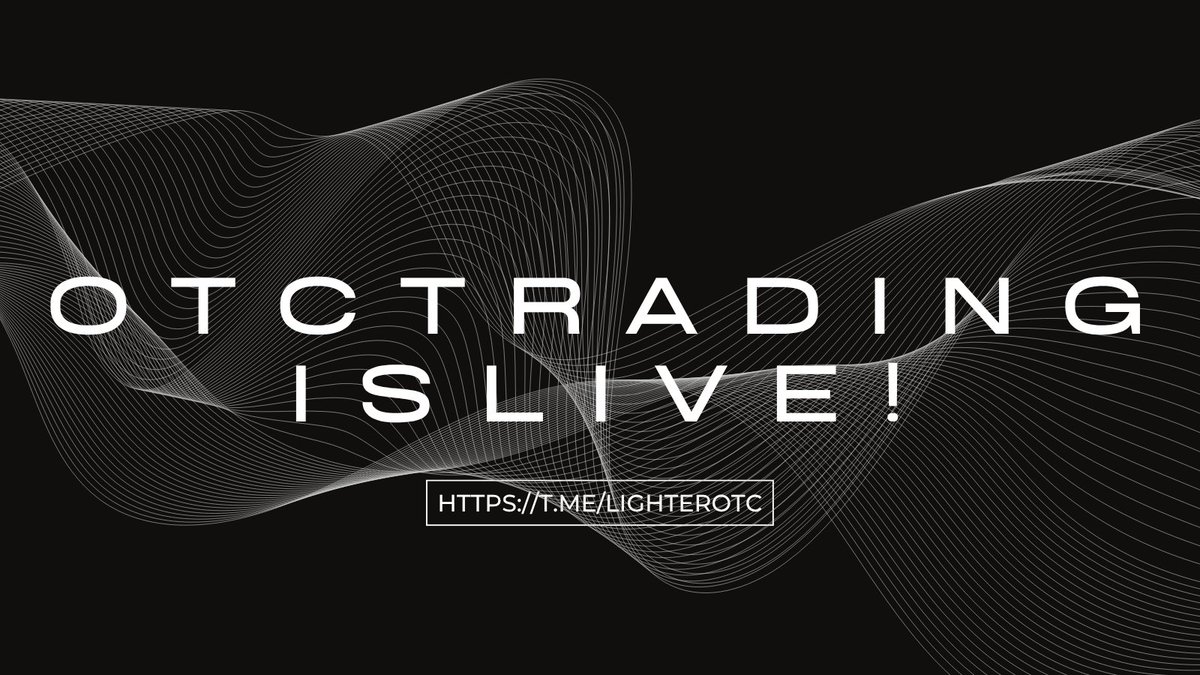 LighterOTC's tweet image. I am glad to announce Lighter OTC points dealing is now live!

I have made a white paper which I will update over time to make some improvements and better looking
github.com/LighterOTC/Lig…

Screenshot of bids/asks is send daily, aswell as done deals in: t.me/LighterOTC