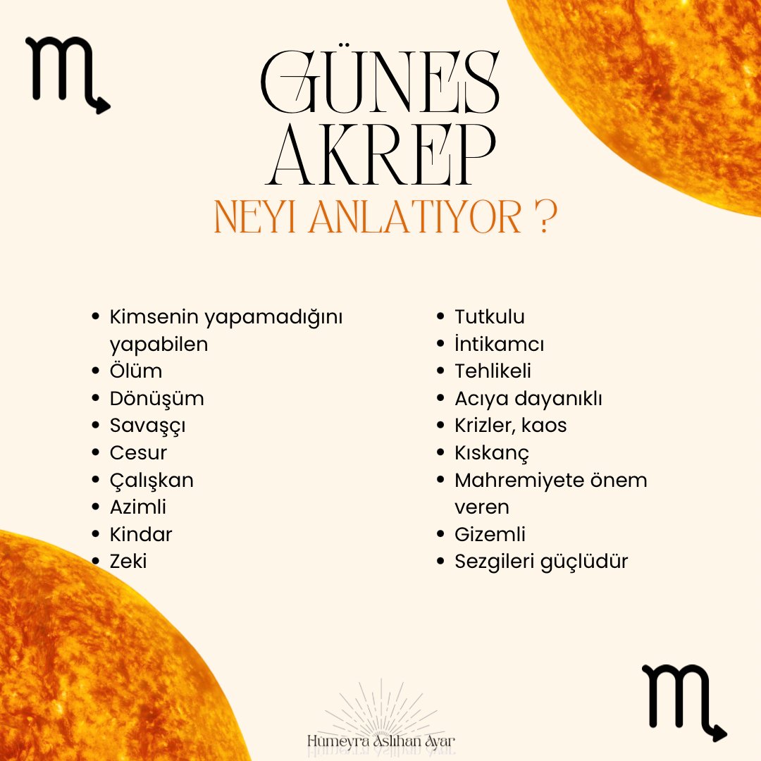 humeyraslihan's tweet photo. Güneş☀️Akrep♏
#gunesakrep #akrepburcu #akrepler #akrepkadini #akreperkegi #akrepburclari #akrep https://t.co/RjmMyCt08h
