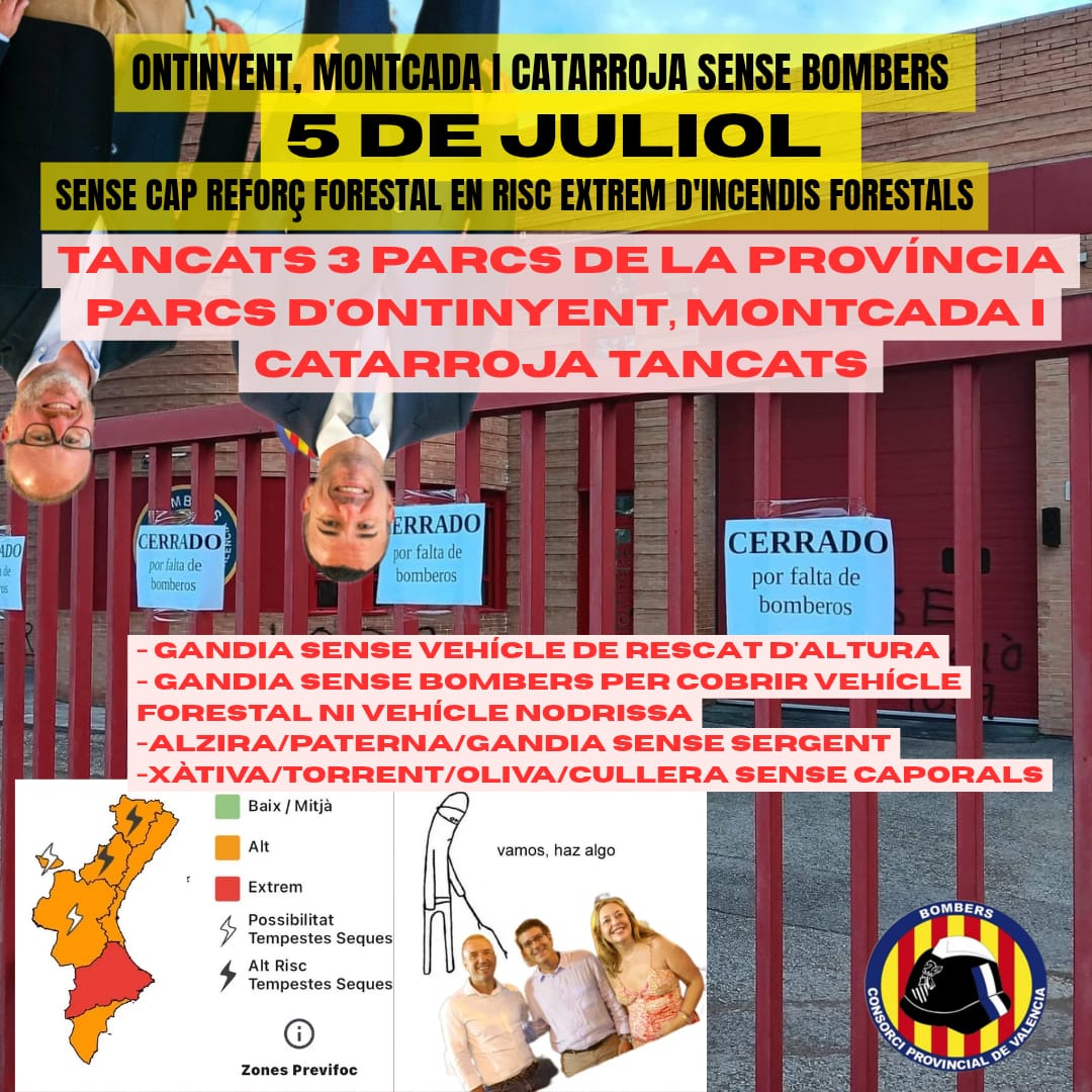 🔴 Gestió d'Avelino a l'ajuntament de Xeraco nefasta... A la Diputació de València i a la presidència del Consorci de Bombers sense paraules...