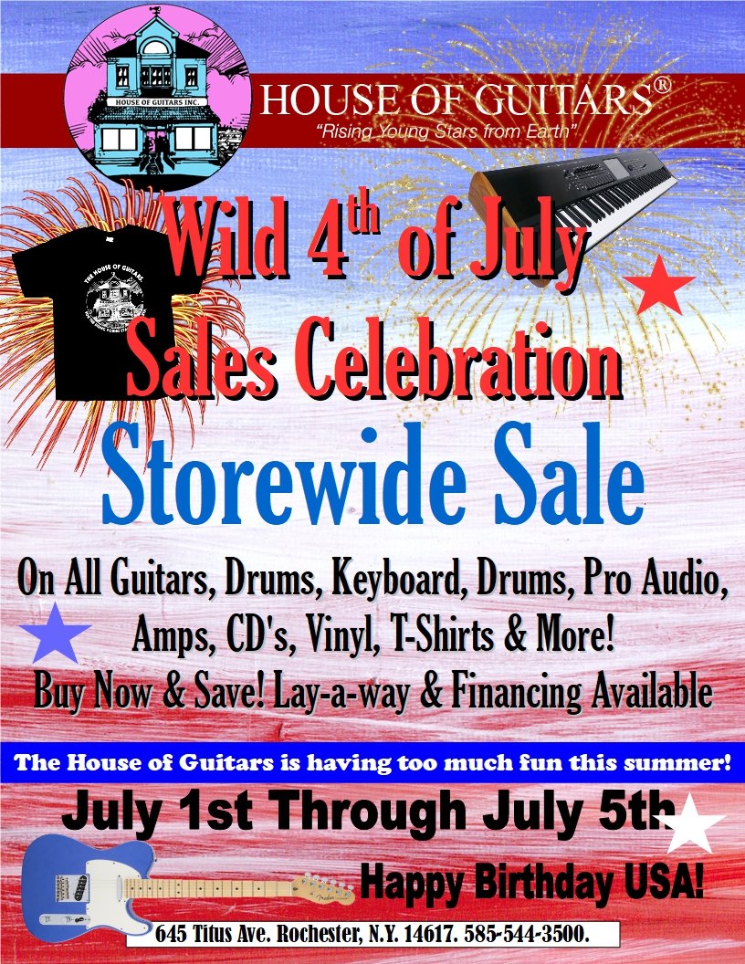 Come down for the rest of our July 4th weekend sale! We have free live music outside on the <a href="/ISquareUS/">I-Square</a> stage, and savings on gear through the whole store!