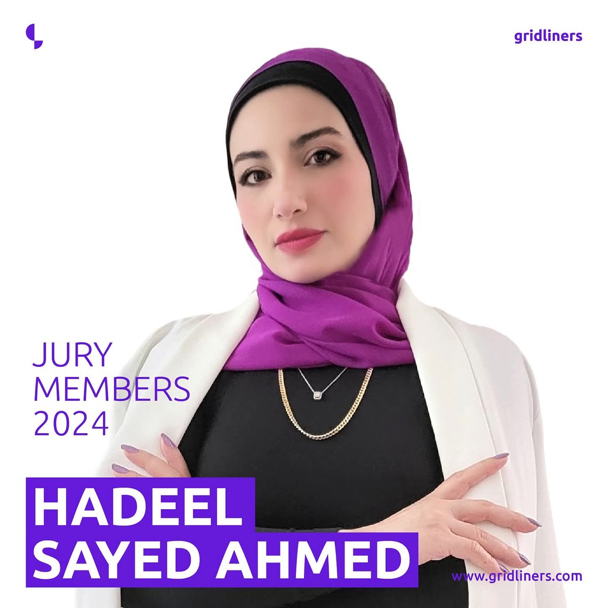 هديل سيد أحمد تنضم للجنة تحكيم جائزة غريدلاينرز 2025 

مصممة علامات استراتيجية ومؤسسة "اتحاد المصممين العرب" (أكثر من 235 ألف مصمم)، وتهدف لرفع مستوى مهنة التصميم ودعم المصممين العرب. مؤلفة كتاب "How to design a Logo". إضافة قيّمة

#gridliners  #المصممين_العرب
 #غريدلاينرز2025