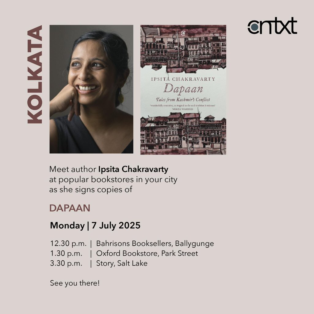 #Kolkata!

We are bookstore-hopping with <a href="/p_semolina/">Ipsita Chakravarty</a> in your city. Come and get your copies of Dapaan signed. 

<a href="/ContextIndia/">Context</a>