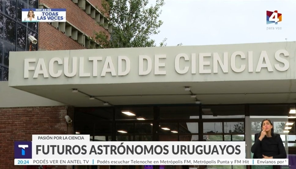 Ser astrónomo en Uruguay: ¿Qué sueñan los estudiantes y qué desafíos tienen los profesionales? 🔭
Nota del informativo de Telenoche:
telenoche.com.uy/informes-espec…
