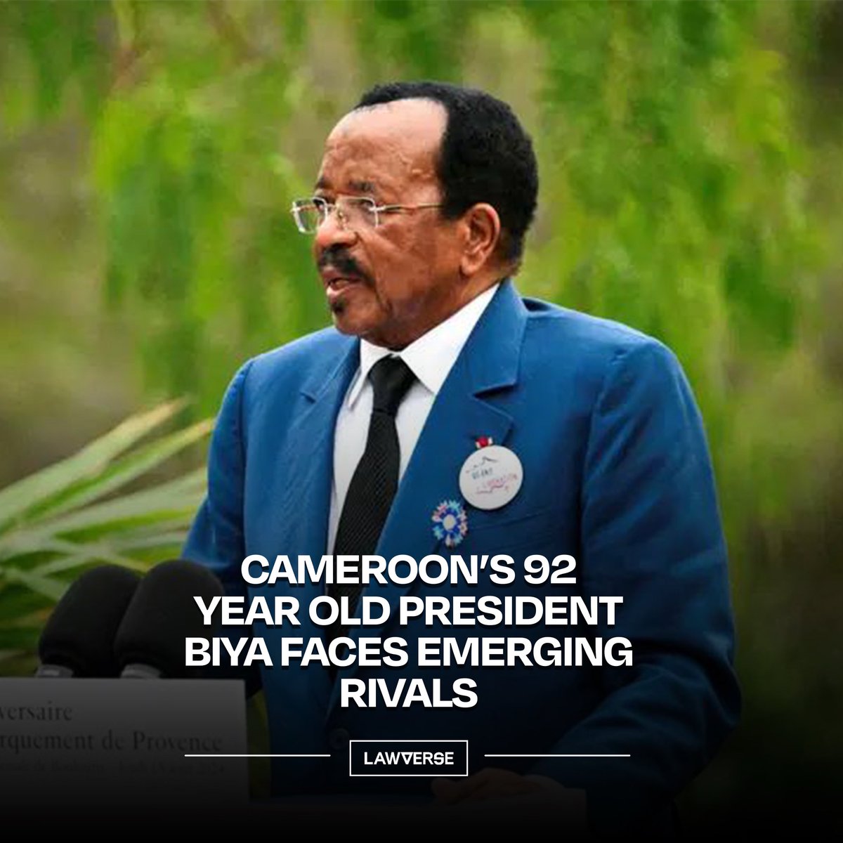 LawverseM's tweet image. At 92, Cameroonian President Paul Biya, the world's oldest head of state and leader since 1982, is facing pre-election challenges as key allies defect to run against him in the upcoming October elections. On June 26, Employment Minister Issa Tchiroma Bakary resigned to announce…