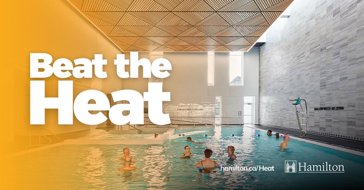 Did you know all Open Swims are FREE to the public at City indoor &amp; outdoor pools during Heat Warnings?

Find a location near you: hamilton.ca/Heat