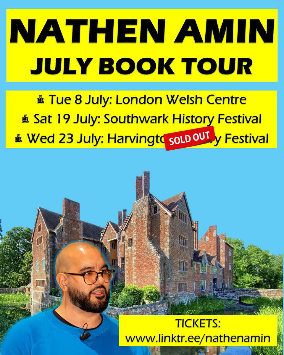 This July I have three talks - my event at Harvington Hall is already sold out (😎) but you can still come and hear me talk about Owain Glyndwr at London Welsh Centre or Jasper Tudor at Southwark Cathedral. Or better yet, come to both?