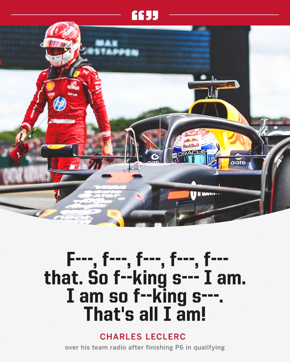 Charles Leclerc berating himself after finishing P6 😳
