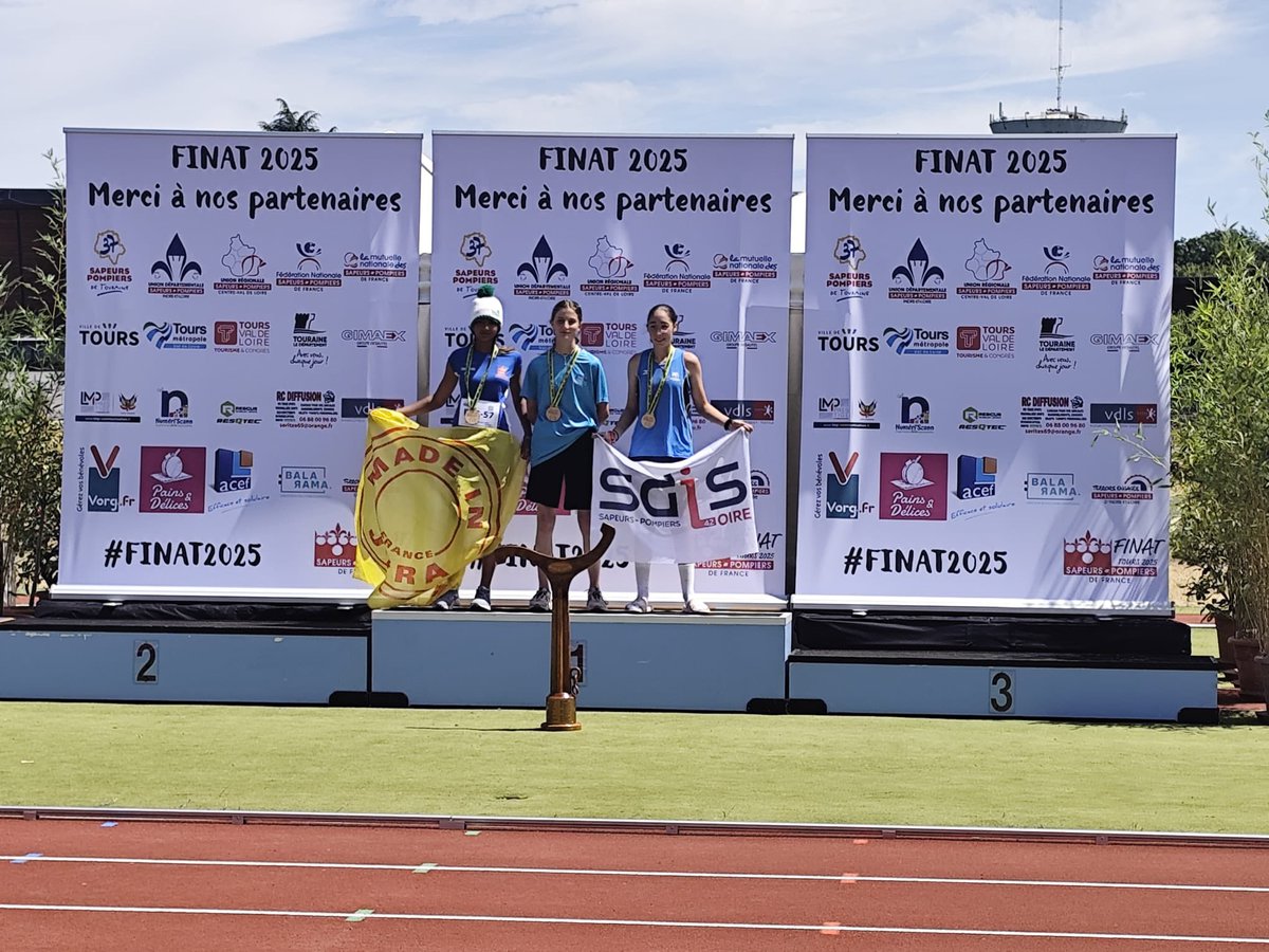#FINAT2025
De belles performances pour les athlètes du <a href="/sdis42/">Sapeurs-pompiers de la Loire / SDIS 42</a> avec 2 podiums :
- Robin Mandon 🥇parcours sportif junior 1min 32sec: champion de France 🇫🇷 !
- Elléa Bazerque 🥈 au saut en hauteur minimes 1,30m
Félicitations et merci à tous pour votre participation 🙌🏻