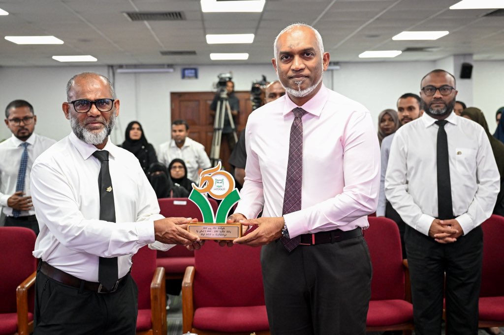 President Dr <a href="/MMuizzu/">Dr Mohamed Muizzu</a> attends the Awards Ceremony for the Golden Jubilee Quran Competition by Jamiyyathul Falah. The event commemorates 50 years of commitment by the organisation to the revival of the Islamic spirit through the Holy Quran.