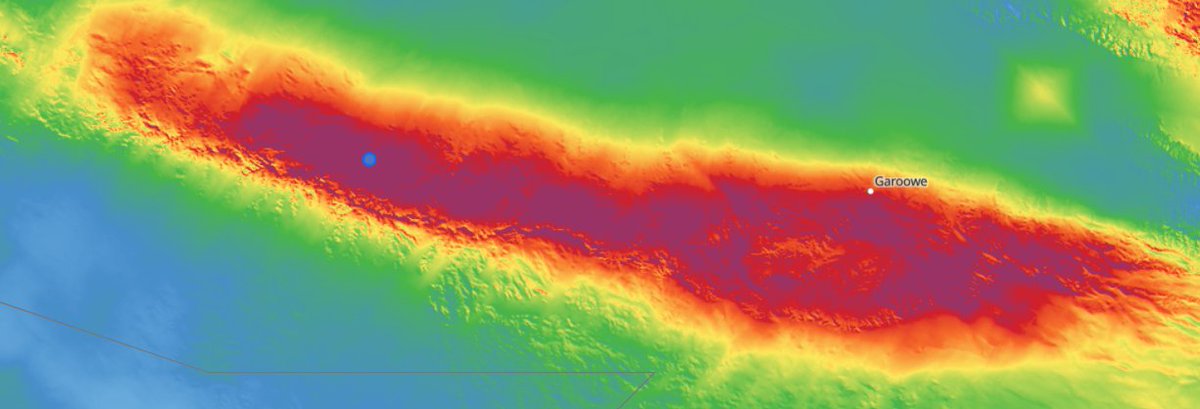 1. The cost of electricity in Somalia is among the highest in the world, ranging from $0.50 to $1.00 per kWh; yet, the country has one of the best potential wind and solar resources for renewable energy.

2. The wind speeds between west of Lasnod (blue dot in second pic) and east