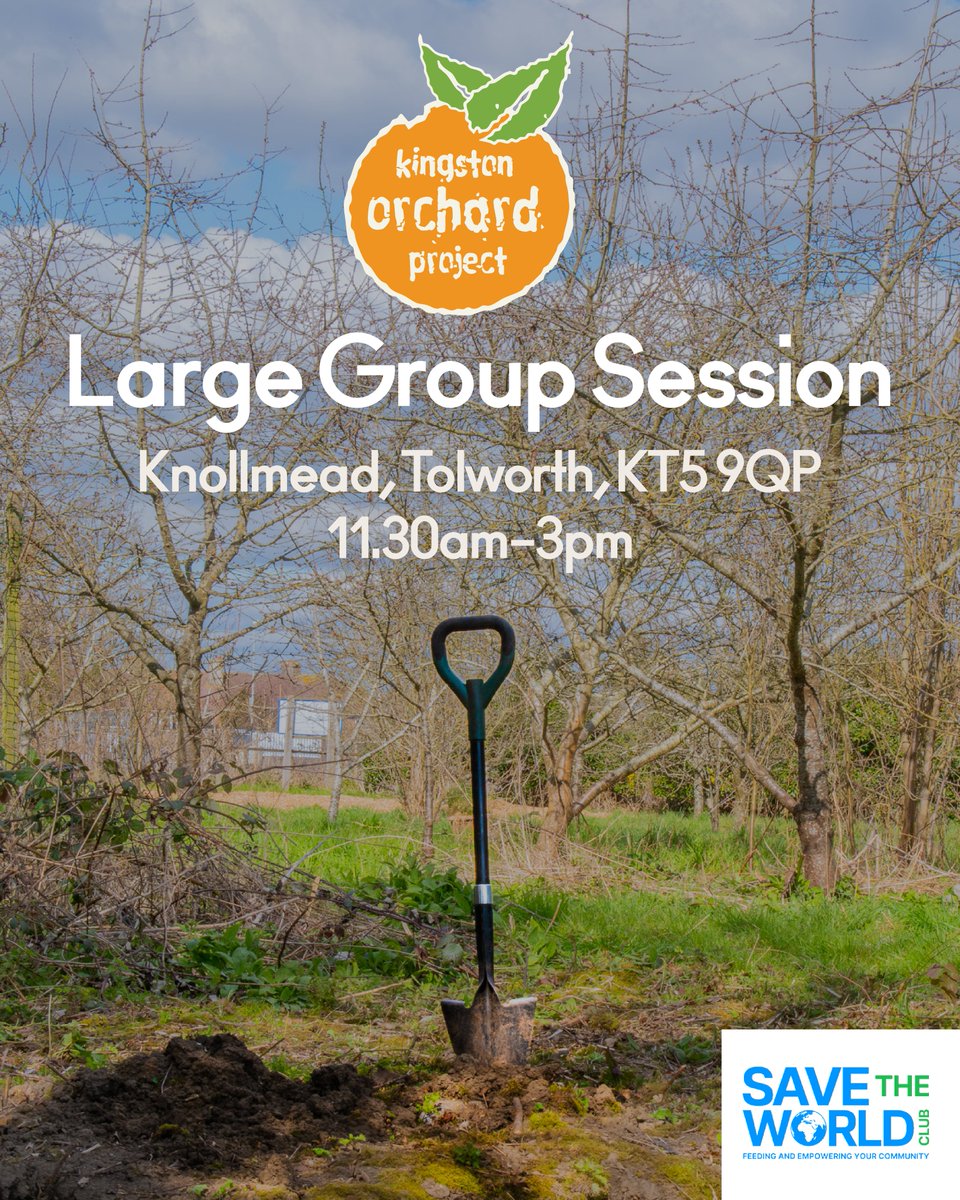 Save The World Club (@stwccharity) on Twitter photo Our monthly large group session for the Kingston Orchard Project tomorrow! Join us as we go put our hands to work Come dressed in appropriate gardening shoes and clothes.
Contact: Roland on Whatsapp/call 07737894274, or email Roland@savetheworldclub.org. Our monthly large group session for the Kingston Orchard Project tomorrow! Join us as we go put our hands to work Come dressed in appropriate gardening shoes and clothes.
Contact: Roland on Whatsapp/call 07737894274, or email Roland@savetheworldclub.org.