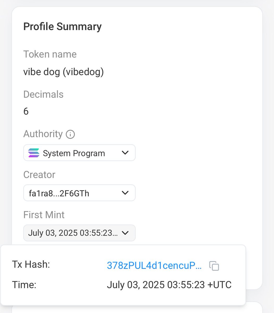 spacedoctor307's tweet image. The truth behind the FIRST token minted from @jup_studio @JupiterExchange 

It’s not #vibedog - July 3, 2025 3:55
It’s not #poopiter - July 3, 2025 4:06
It’s not even $vibe - June 16, 2025 16:37

The first coin is $AFT - June 10, 2025 6:57

@solscanofficial screenshots below and…